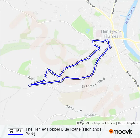151 Bus Line Map