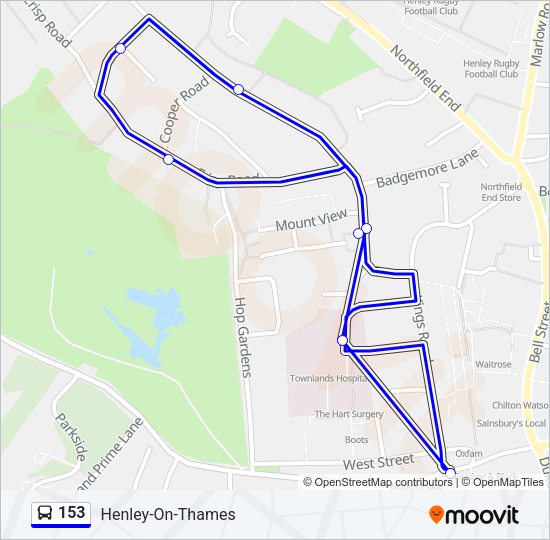 153 Bus Line Map