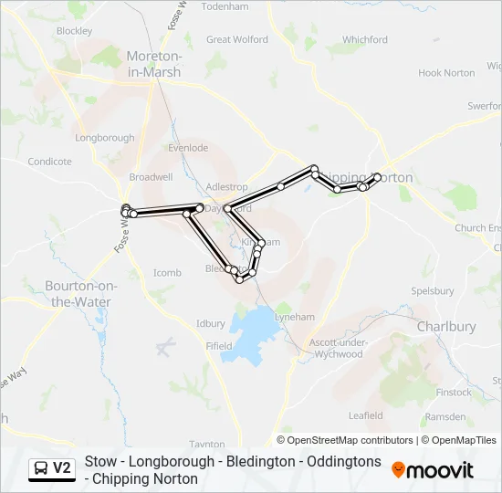 V2 Bus Line Map
