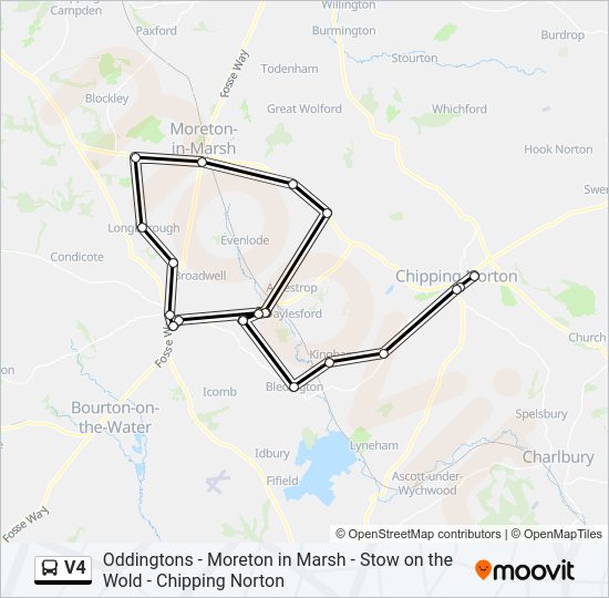 V4 Bus Line Map