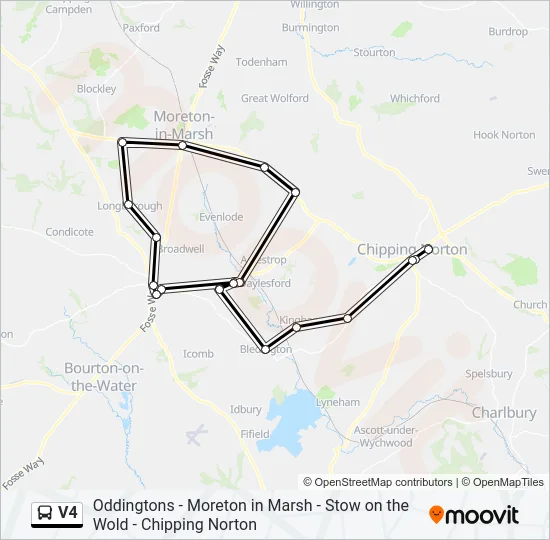 V4 Bus Line Map