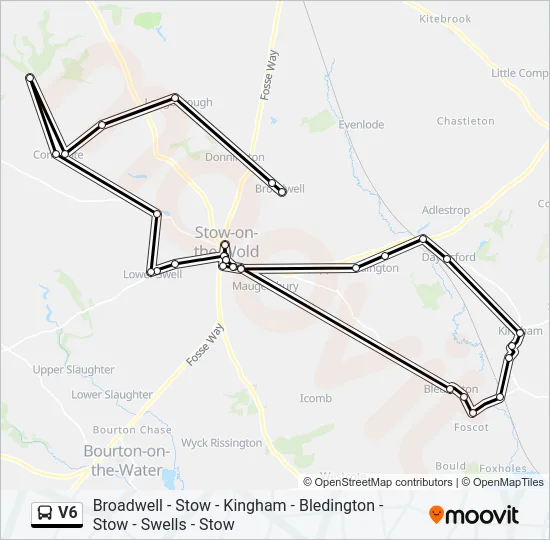 V6 Bus Line Map