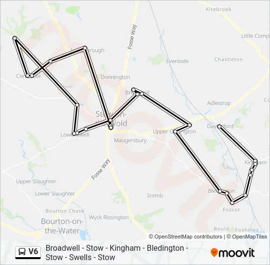 V6 Bus Line Map