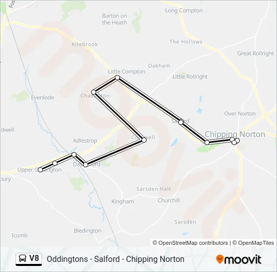 V8 Bus Line Map