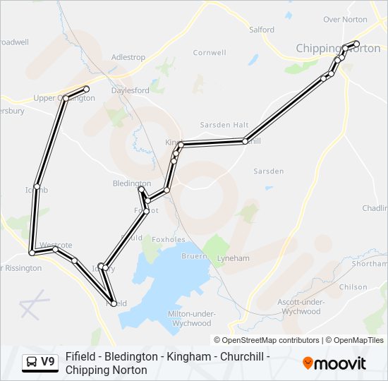 V9 Bus Line Map