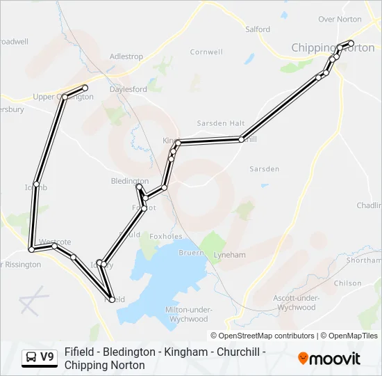 V9 Bus Line Map