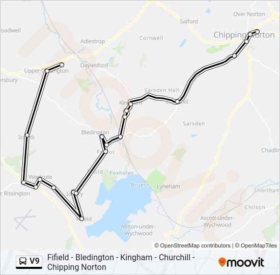 V9 Bus Line Map