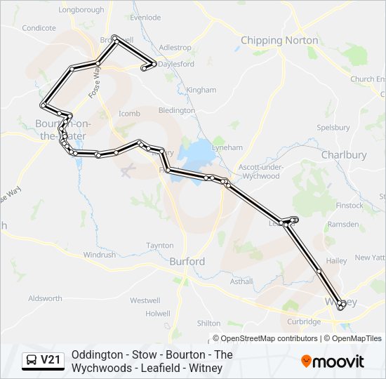 V21 Bus Line Map