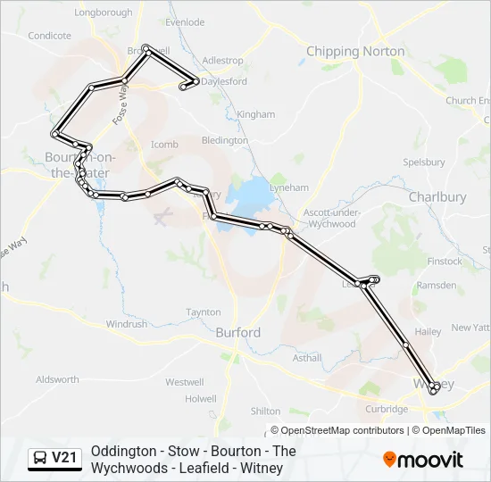 V21 Bus Line Map
