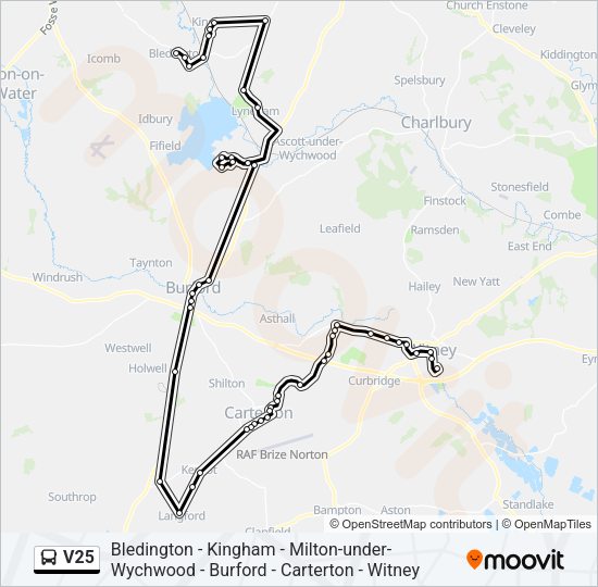 V25 Bus Line Map