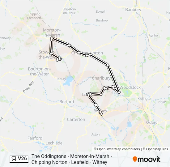 V26 Bus Line Map