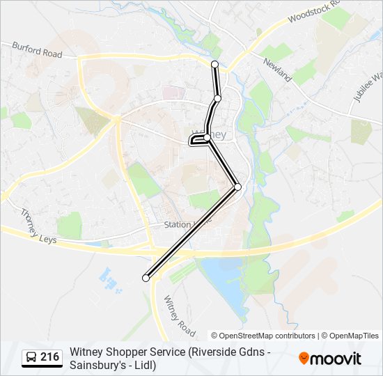 216 Route: Schedules, Stops & Maps - Witney (Updated)