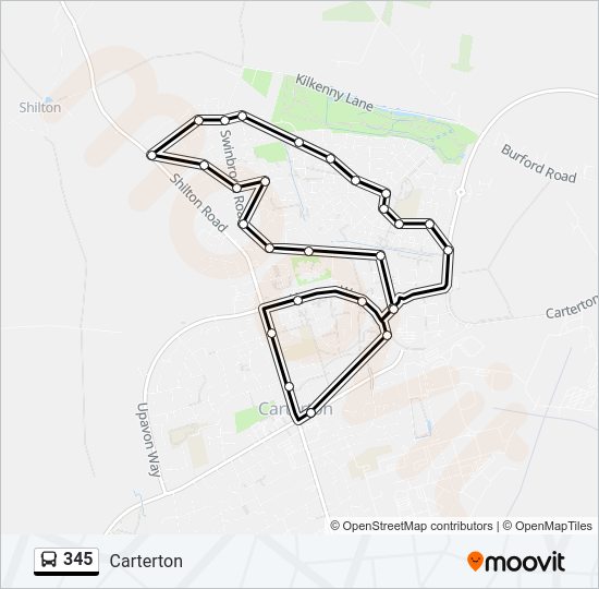 345 Bus Line Map