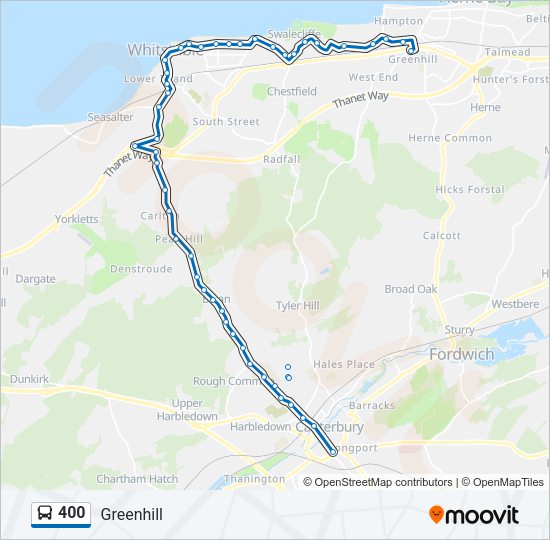 400 Bus Line Map
