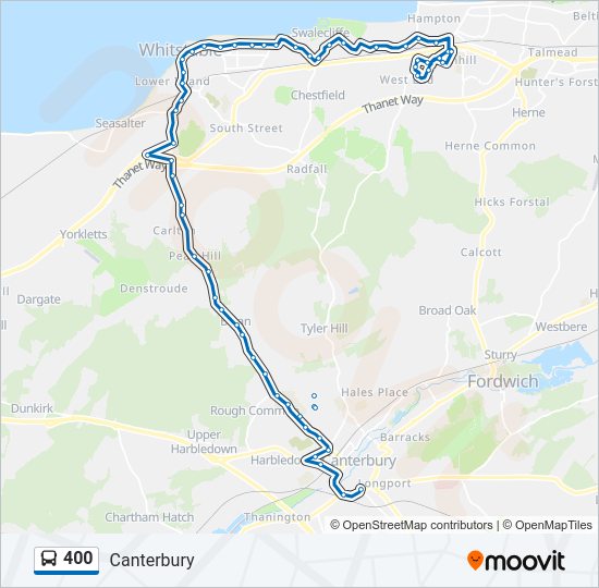 400 Bus Line Map