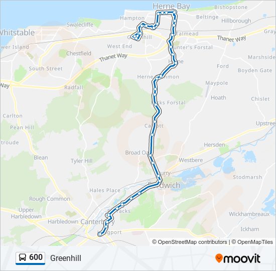 600 Bus Line Map