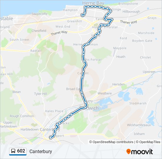 602 bus Line Map