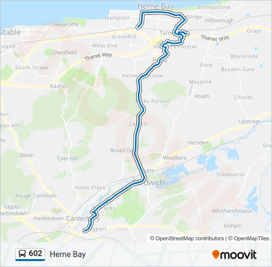 602 Bus Line Map