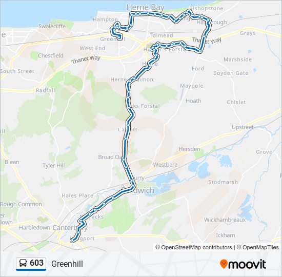 603 bus Line Map