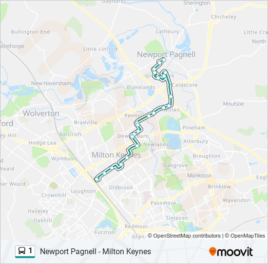 1 Bus Line Map