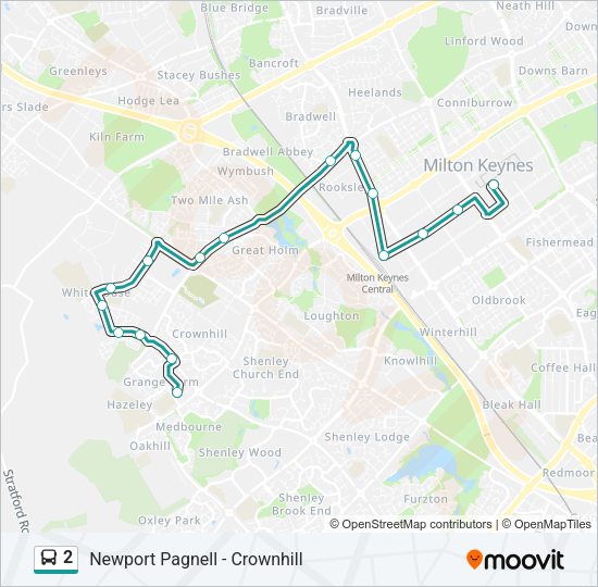 2 Bus Line Map