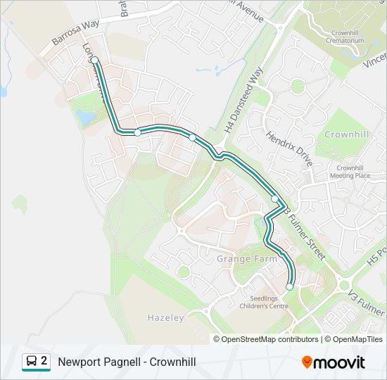 2 Bus Line Map