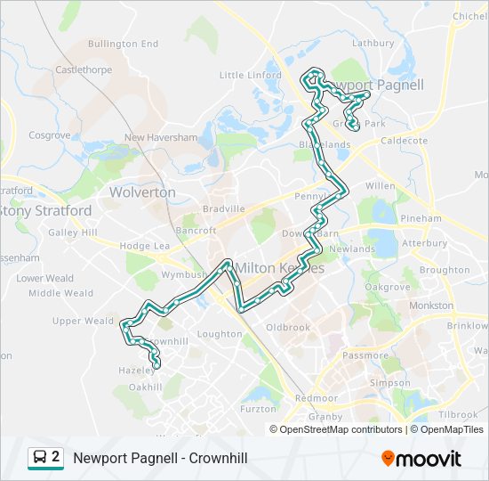 2 Bus Line Map