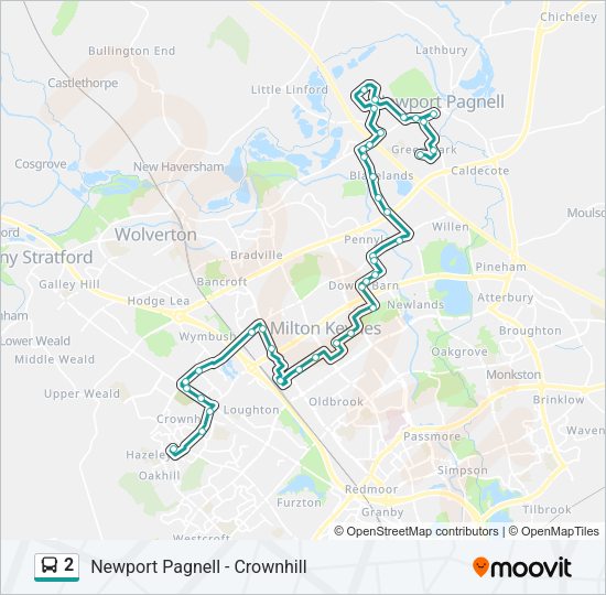 2 Bus Line Map