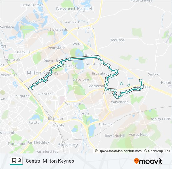3 Bus Line Map