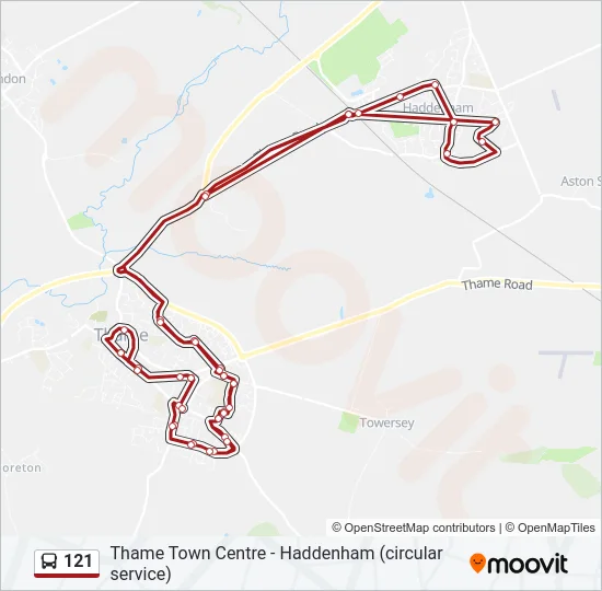 121 Bus Line Map
