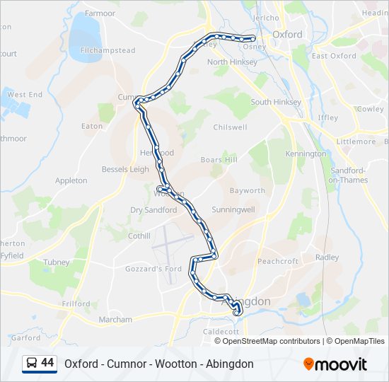 44 bus Line Map