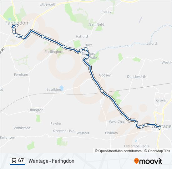 67 Route: Schedules, Stops & Maps - Faringdon (Updated)