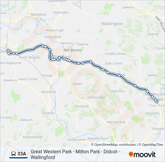 33a Route: Schedules, Stops & Maps - Henley-On-Thames (Updated)