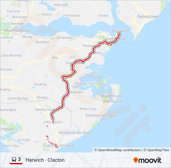 3 Bus Line Map