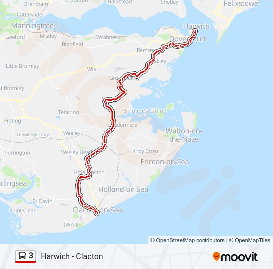 3 Bus Line Map