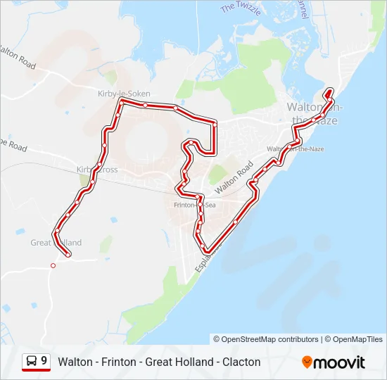 9 Bus Line Map