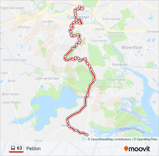 63 Bus Line Map