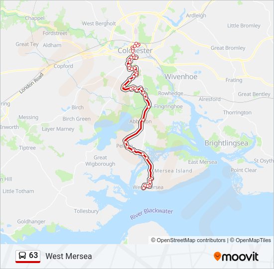 63 Bus Line Map