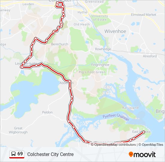 69 Bus Line Map