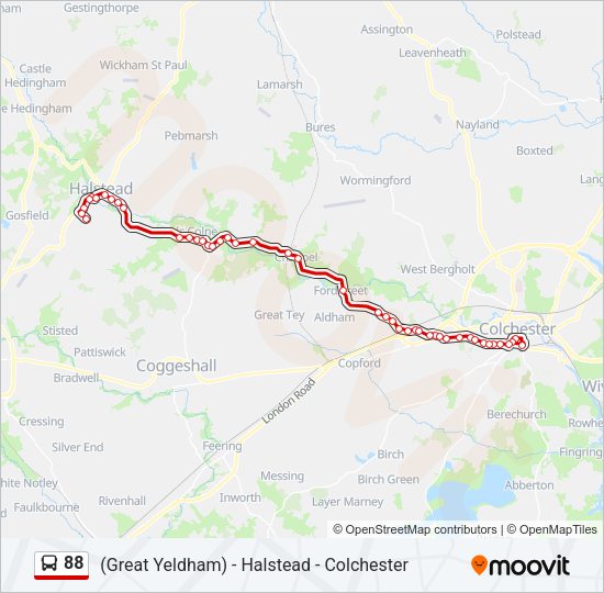 88 Bus Line Map