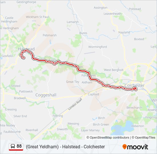 88 Route: Schedules, Stops & Maps - Halstead (Updated)