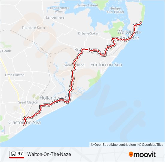 97 Route Schedules, Stops & Maps WaltonOnTheNaze (Updated)