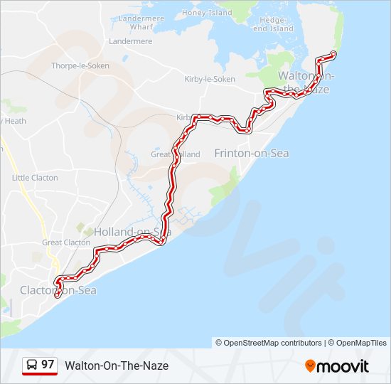 97 Route: Schedules, Stops & Maps - Walton-On-The-Naze (Updated)