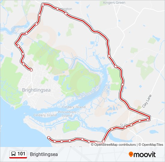 101 Bus Line Map