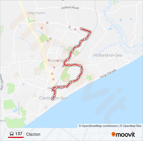137 Bus Line Map