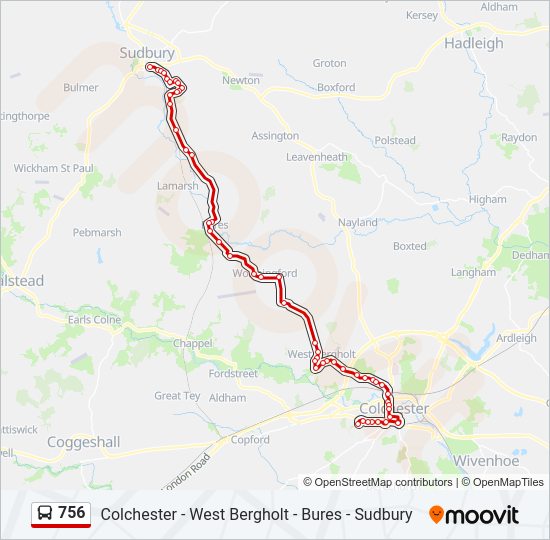 756 Bus Line Map