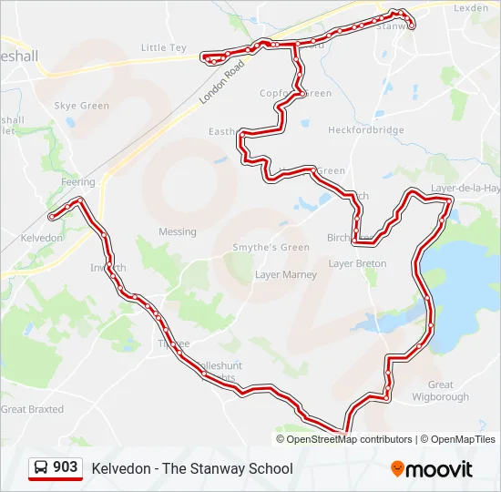 903 Bus Line Map