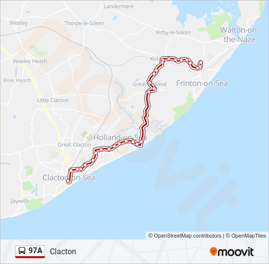 97A bus Line Map