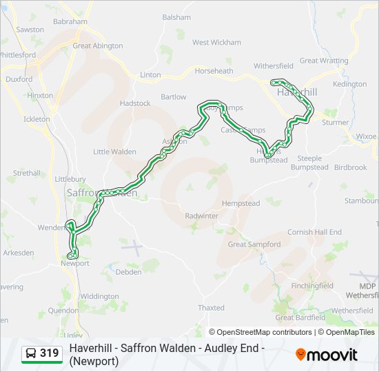 319 Bus Line Map