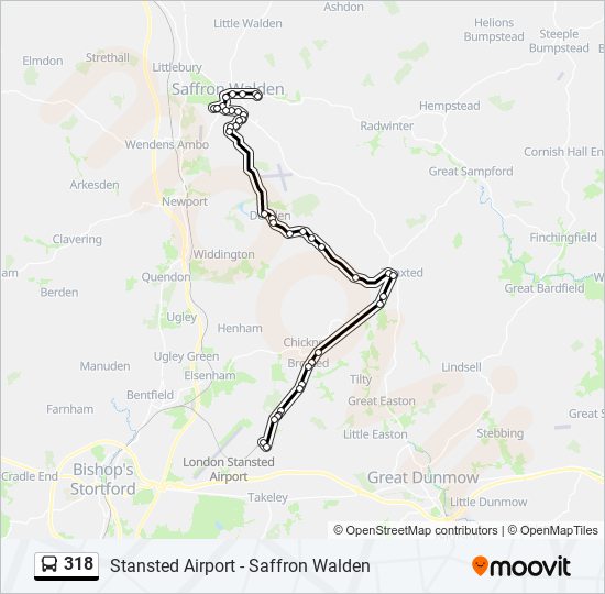 318 Bus Line Map
